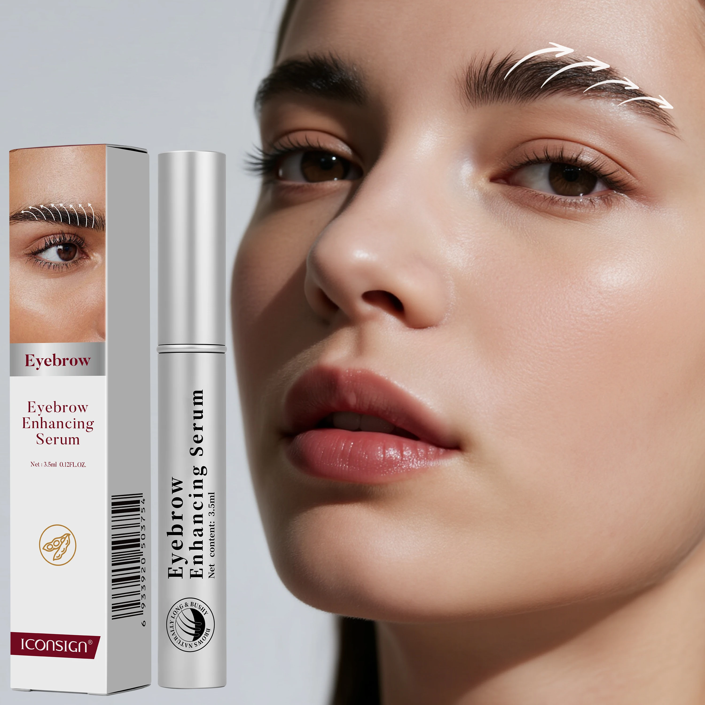 Iconsign eyebrow enhancing serum nourish and moisturize alchol free, plant extraction add and easy to use for women daily use