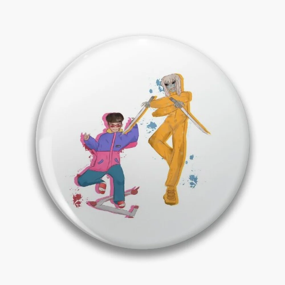 ricky vs oliver tree Pin Holographic Star Heart Pin Brooches Laminated Button Fashion Accessory
