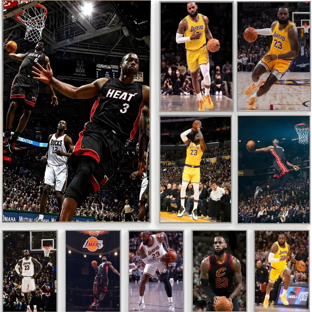 iconic athlete LeBron James Poster Classic Wall Art  Home Decor  Peel and Stick Unframed