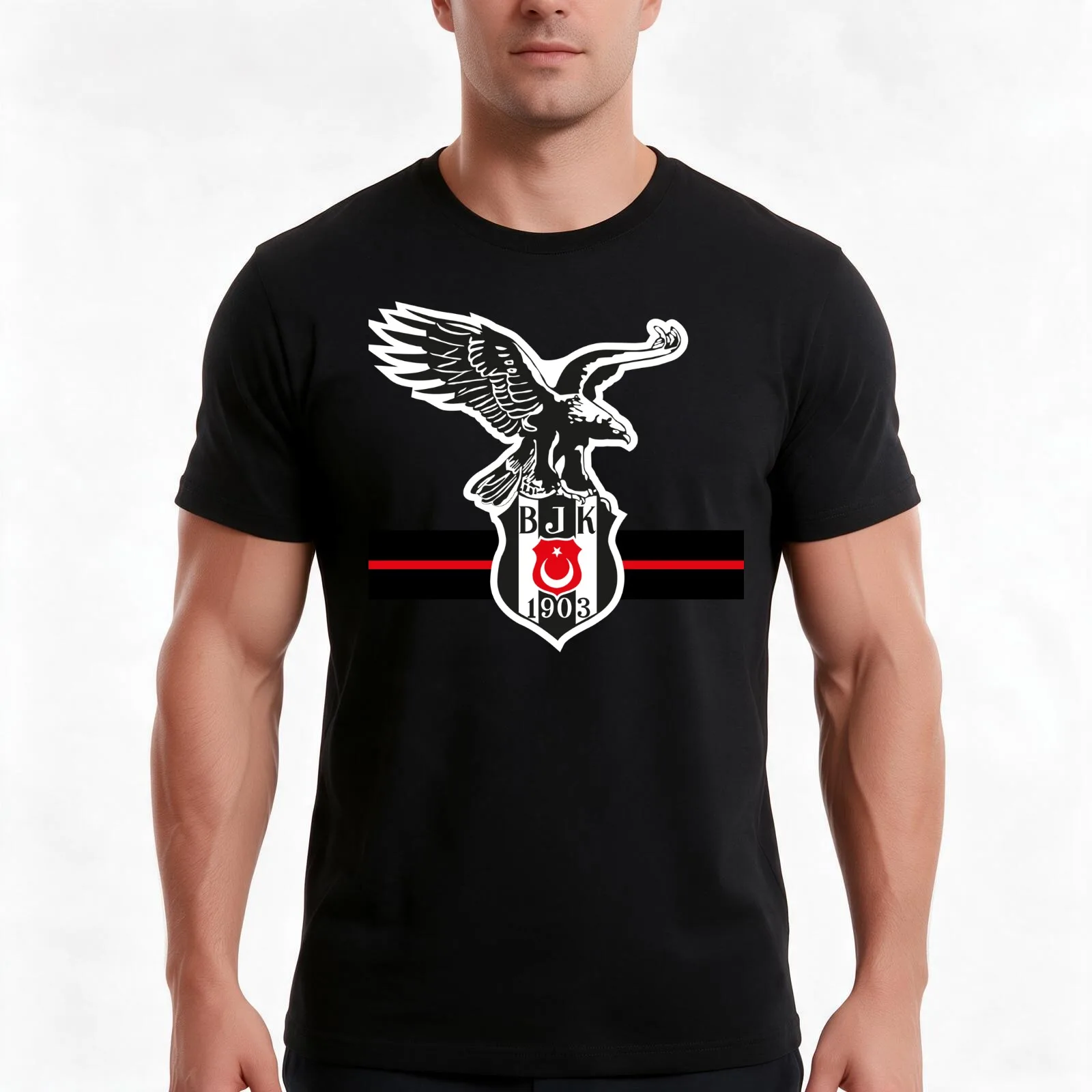 Besiktas - Be?ikta? Istanbul 1903 T-Shirt, Summer Casual Cotton Tee, Oversized Streetwear Tops, Vintage Graphic Print