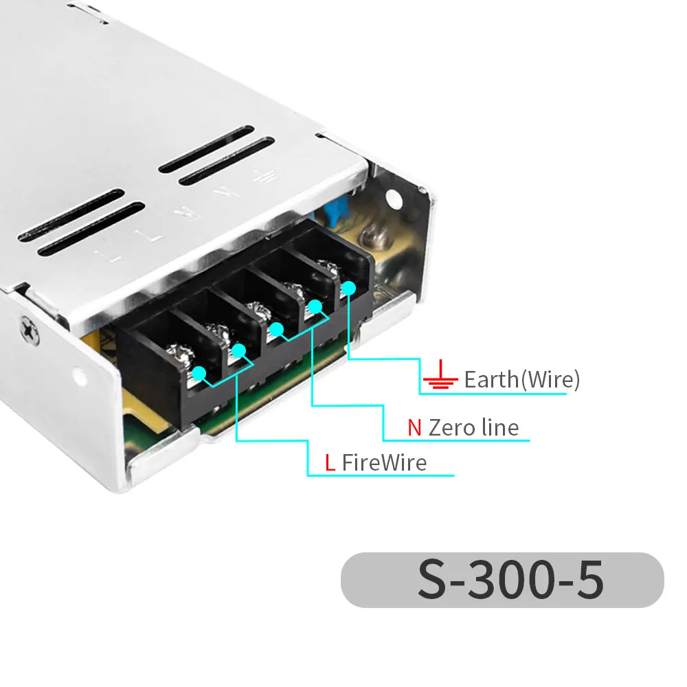 5V 40A/60A LED Power Supply Lighting Transformer 200/300W Led Driver Adapter For WS2812B WS2813 SK6812 SK9822 Strip AC200-240V