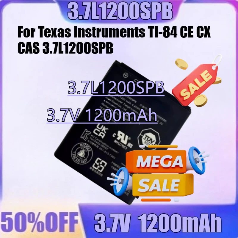 

For Texas Instruments TI-84 CE CX CAS 3.7L1200SPB Graphic Calculator High Quality Battery L1200SPB New 3.7V 1200mAh L1200SPB