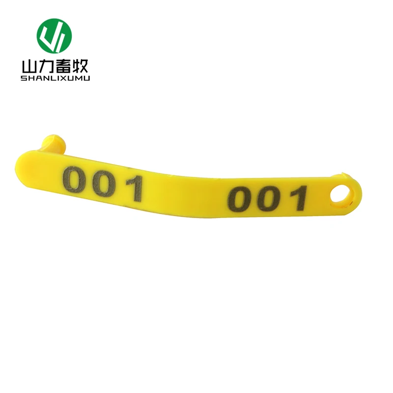 100PCS Lamb Integrated Ear Sign Lamb Half Fold Ear Sign 001-100 Folding Bar Ear Sign Pliers with Characters Sheep Ear Sign