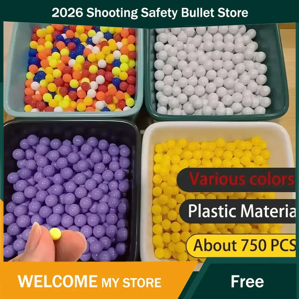 2028 2025 FOR 2026 750PCS Standard 6MM Paintball Bullets Toy Security Plastic Ball BB Balls For Shooting YoysNEWNEW