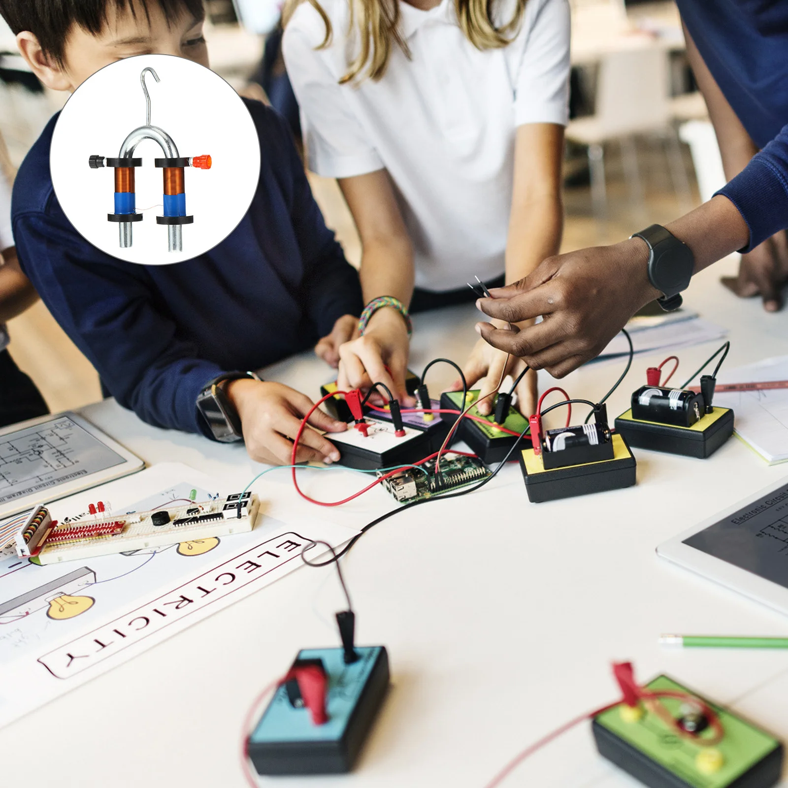 1 комплект, электромагнит в форме копыта, обучающий набор для физических экспериментов, обучающий набор «сделай сам», прочный детский научный комплект