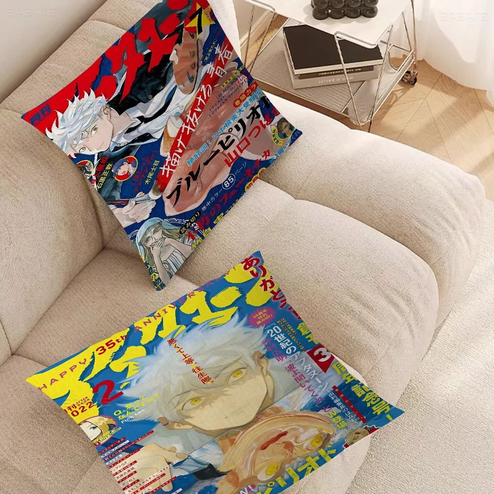 Anime Blue Period Cushion Cover Pillow Cover Decor Pillowcase Printed Cushion Case for Couch