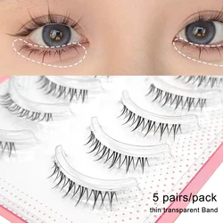 Yelix New Down Eyelashes Soft Small Flame Under Eyelash Natural Bottom Eyelashes Korean Makeup False Lashes Self Adhesive