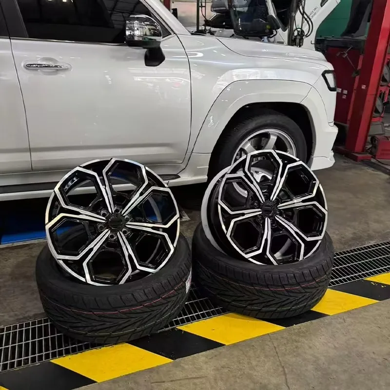 26 Style Rimpower 2025 Trending Monoblock 24x10 6x139.7 Hyper Black Machined Face Forged Wheels Fit For Toyota