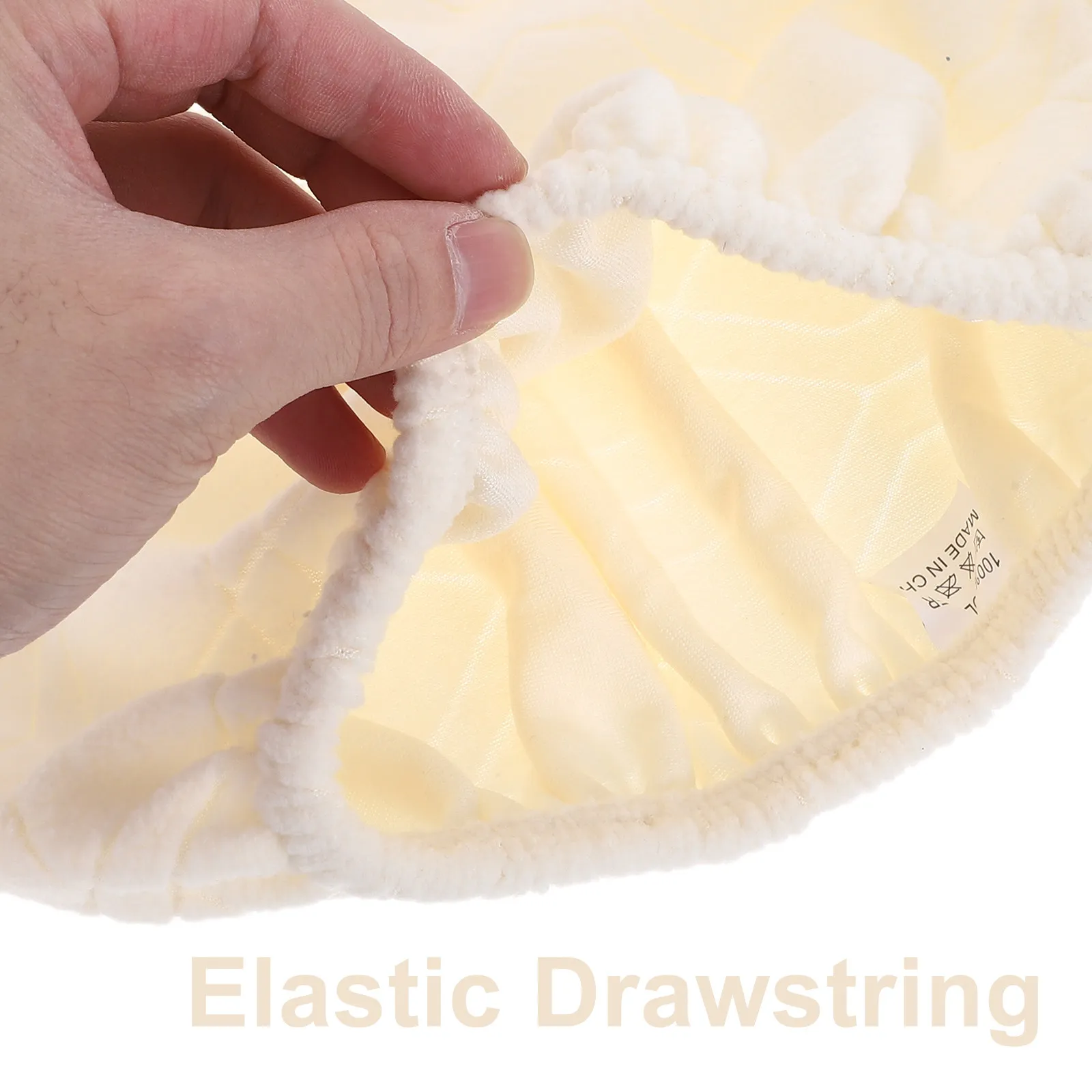 Water Dispenser Bucket Dust Cover Reusable Elastic Beige Water Jug Sleeve High Stretchy Fabric Gallon Protector for Kitchen