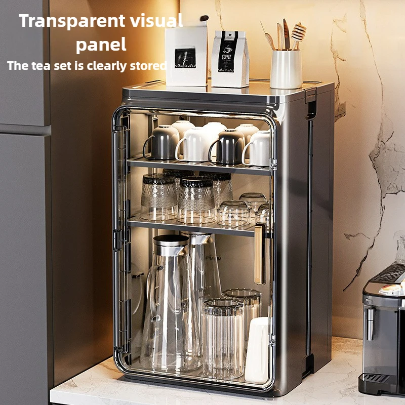 Dustproof Cup Storage Rack Desktop Tea Cup Holder Water Cups Holder Tea Set Storage Box Coffee Mug Organizer