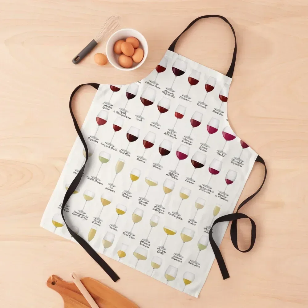 

Types of Wine Glasses Apron chef for man Chef Uniform Women professional hairdresser Woman Kitchens Apron