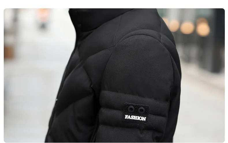 Autumn Winter Jacket Men Thicken Warm Cotton-padded Mens Jackets Slim Fit Stand Collar Youth Winter Jackets and Coats For Me
