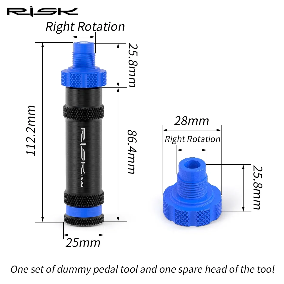 Risk Bicycle Dummy Pedal Tools MTB Road Bike Rear Shift Chain Disk Virtual Pedal Repair Tool for Drivetrain Crank Rotation, etc.