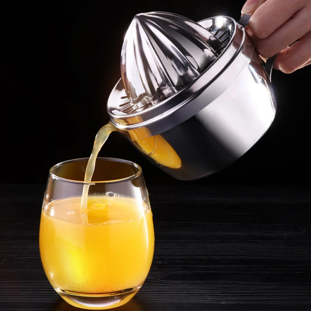 

Stainless Steel Manual Juicer Portable Multi-Functional Orange Lemon Squeezer Easy Operate Fresh Juice Machine Silver