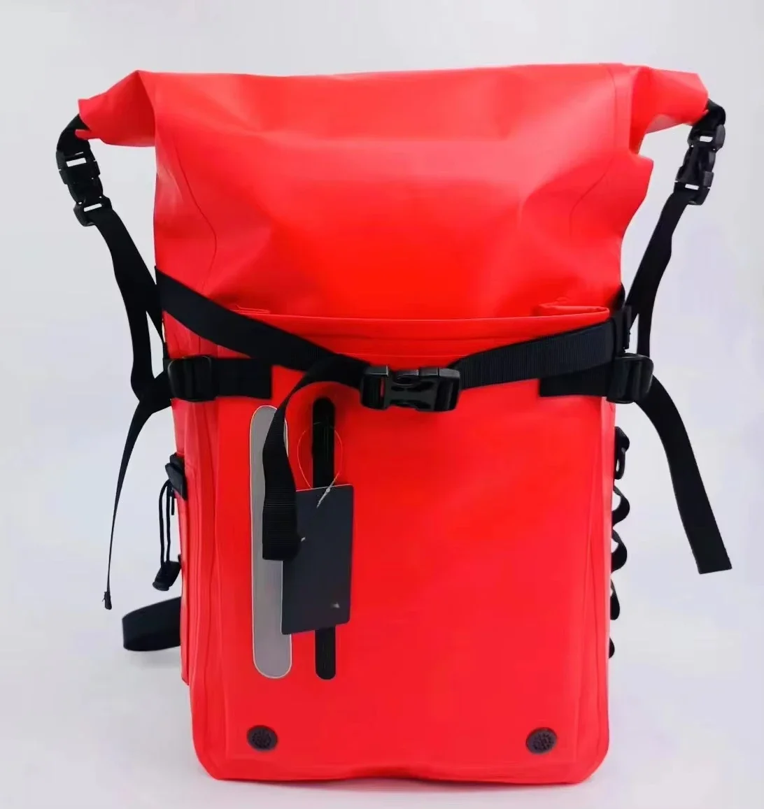 PVC Foldable Fin Dry Bag Long Flipper Waterproof Backpack Scuba Diving Freediving Fin Bag with Double Shoulder Strap