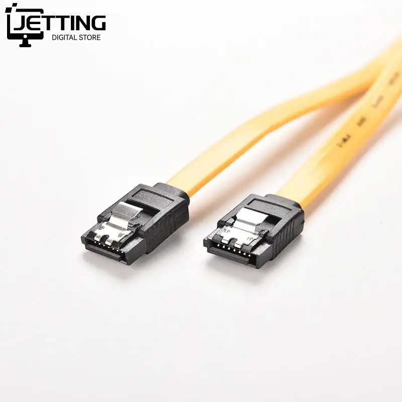 39cm Serial ATA SATA 3 RAID Data HDD Hard Drive Disk Signal Cables Yellow Red Straight High Speed SATA Data Cable 1PC