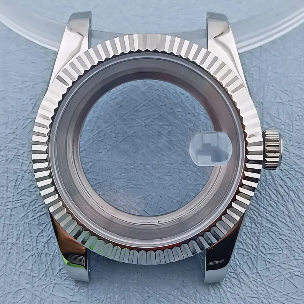 39mm watch case fits NH series 35 movement 316L stainless steel sapphire glass 10bar waterproof single calendar dial