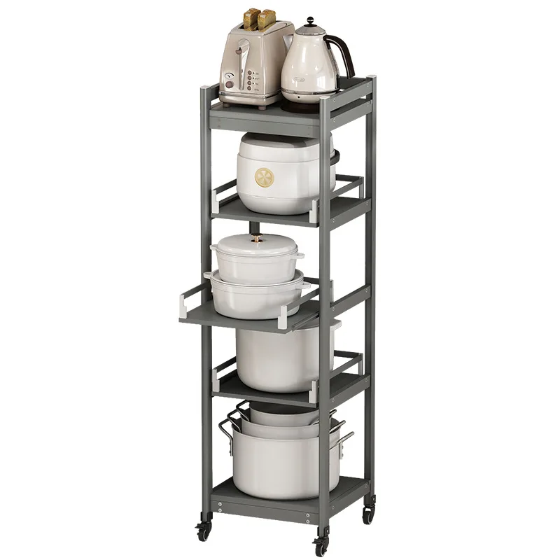 

Space aluminum, kitchen rack, floor, multi-layer, electrical appliances, rice cooker, pull-out, universal