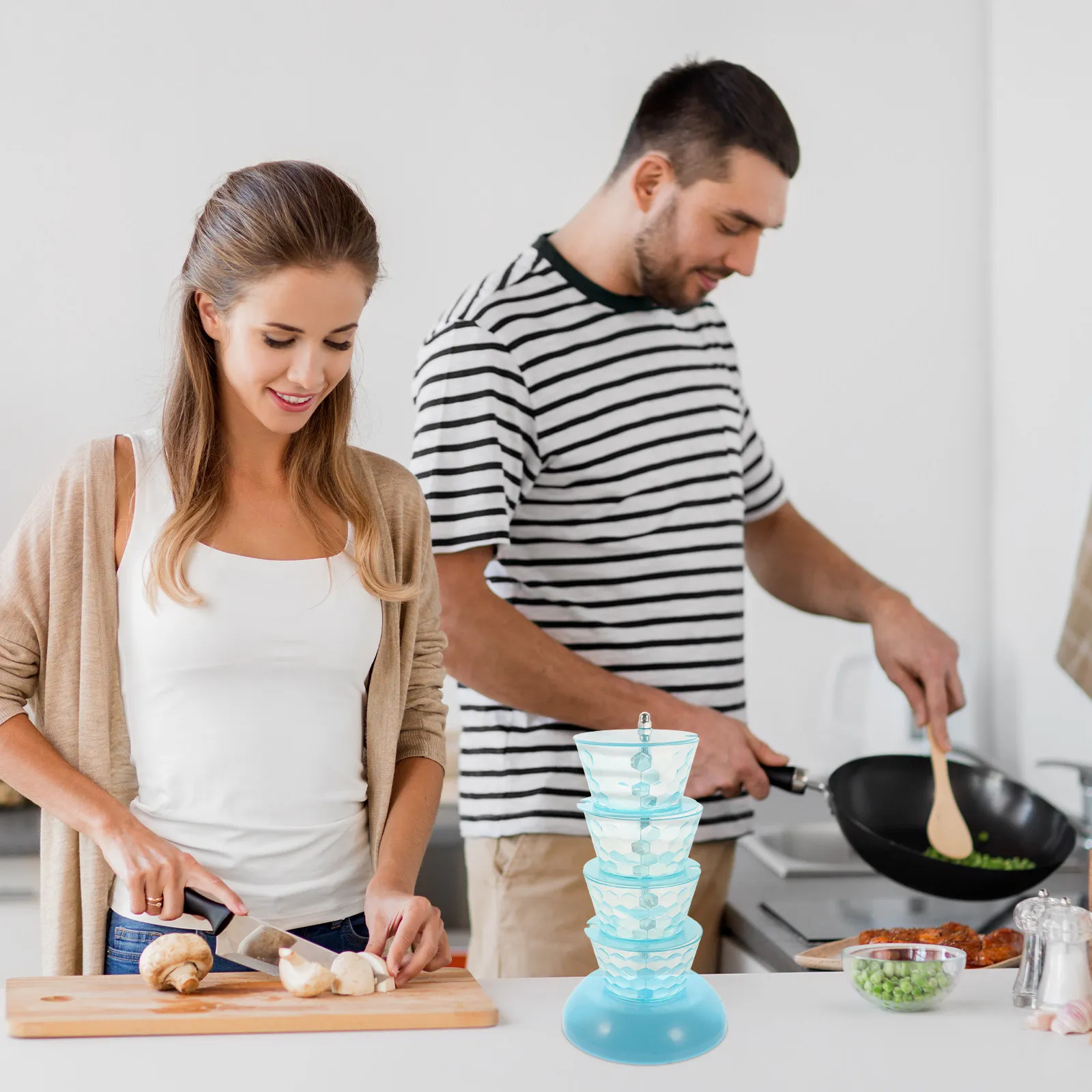 

Вращающаяся прозрачная подставка для специй, многоуровневый органайзер для хранения трав, соли, перца, кофейного порошка