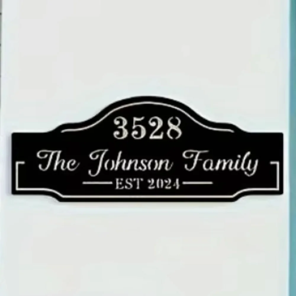 

Unrivaled Custom Metal House Sign. Handmade, Personalized. Weatherproof Wall - Mounted with Address.