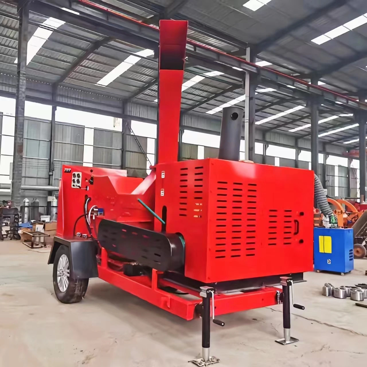 1-5t/h Electric Wood Shredder and Crusher Unit for Medium Scale Wood Waste Processing from Pallets to Biomass