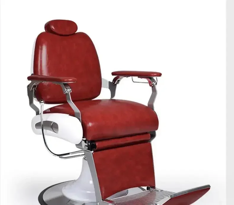Premium - Quality Vintage men's greasy hair haircut chair The hairdresser's chair can be put down for shaving salon special hair