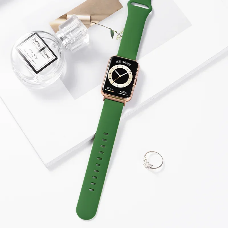 حزام رياضي لساعة Huawei Watch FIT 2 الذكية حزام معصم من السيليكون Correa Vitality سوار fit2 ملحقات حزام الساعات #4