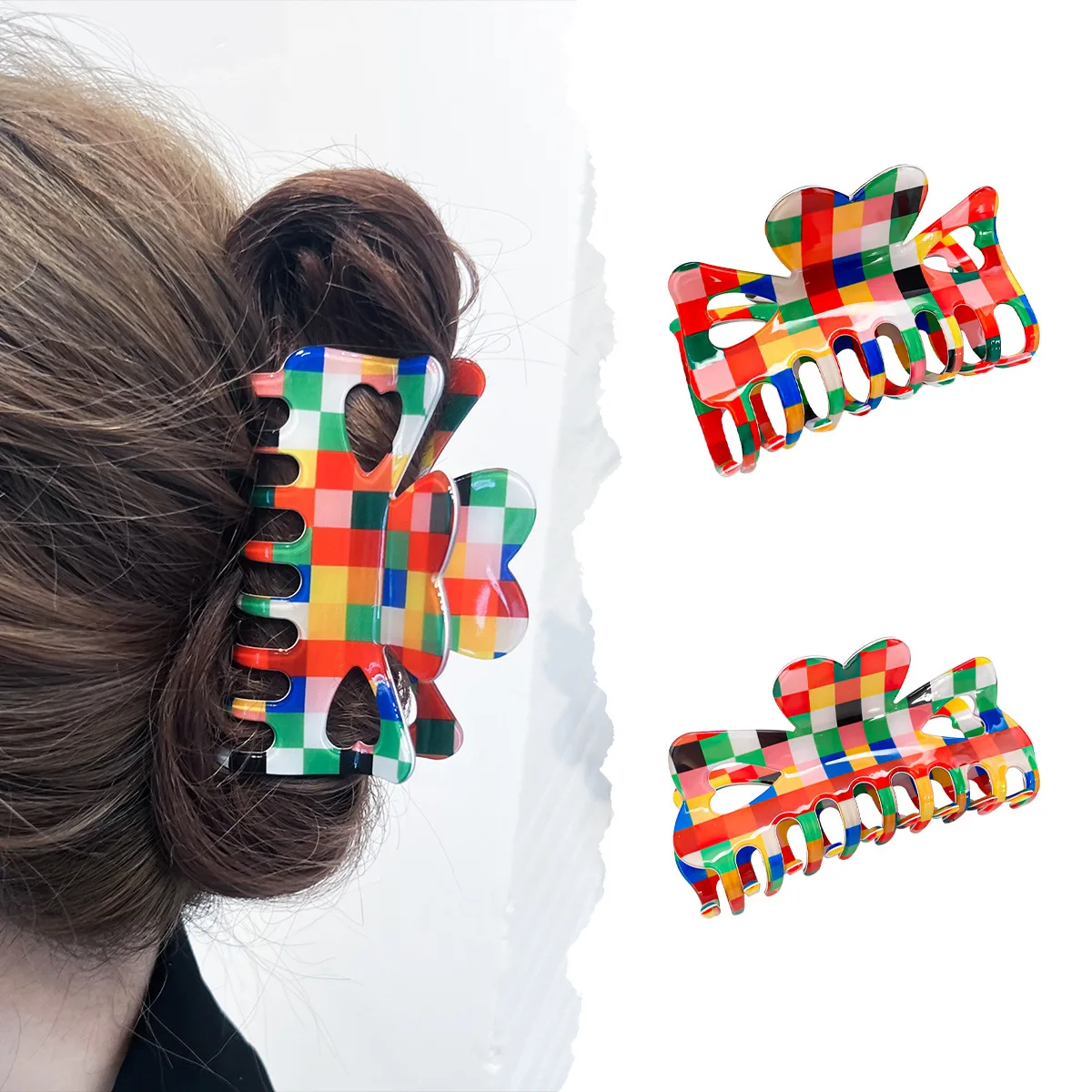 

Women's Non-slip Hair Clips Back of The Head Plate Hair Grab Clip Shark Clip for Thick and Thin Hair Girls Day Hair Accessories