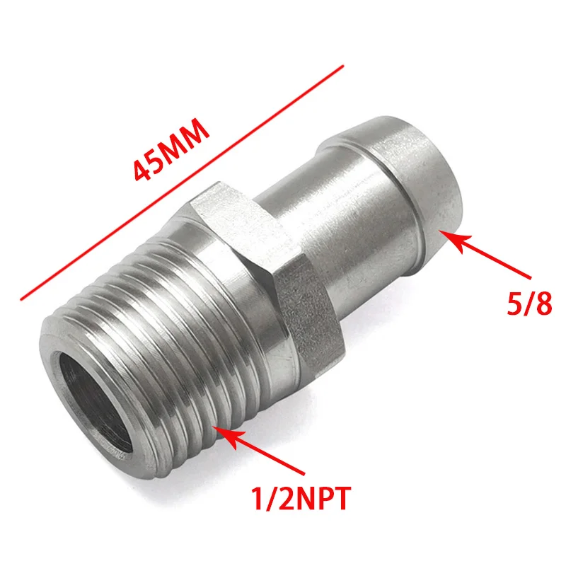 

Hot Seller: 1/2" NPT to 5/8" Barb Heater Hose Adapter for Chevrolet Intake Manifold