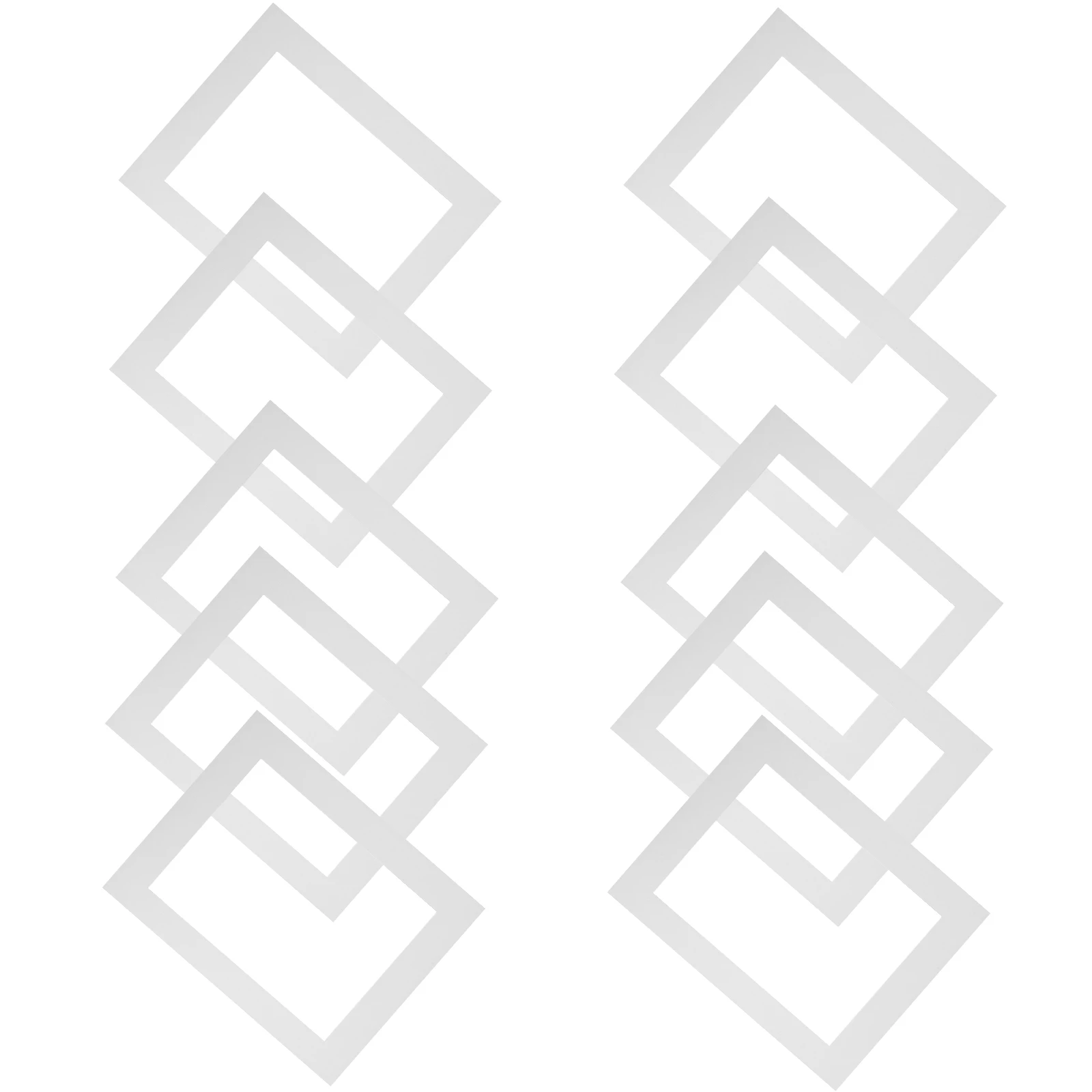 

10pcs Hollow Cardboard Picture Frames 10 Inch Square White DIY Photo Display Home Decor Retro Bedroom Art Matting