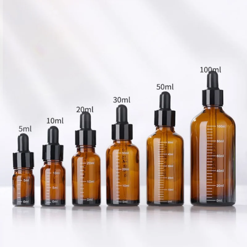 5PCs/lot Dropper Scale Drop Applicator Bottle Essential Oil Bottle Subpackaging Essential Oil Essence Bottle