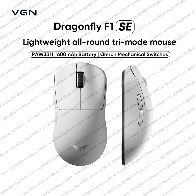 NEW VGN Dragonfly F1 SE PAW3311 Wireless Gaming Mouse Lightweight Customized Ergonomic E-sports Gaming Office Mouse For PC Gamer