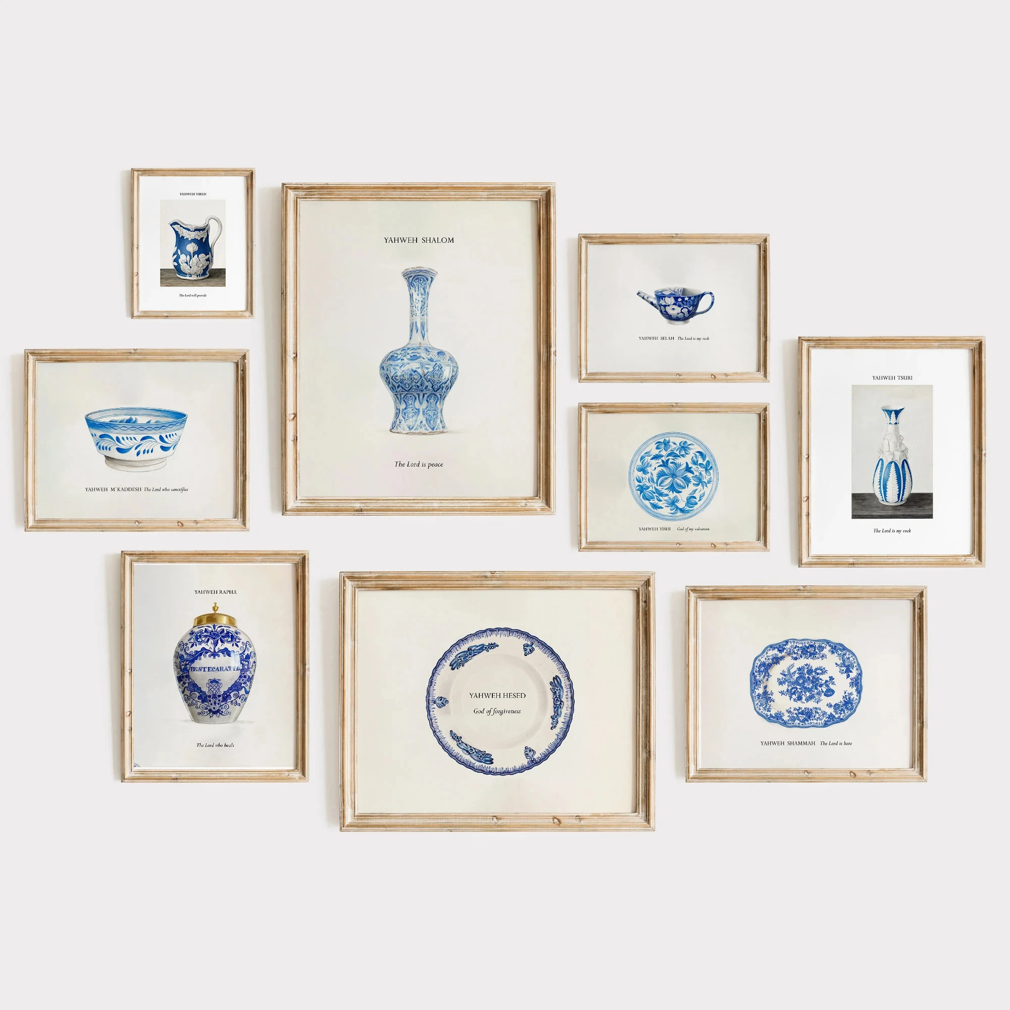 Blaue chinesische Vintage-Poster und Drucke aus blauem und weißem Porzellan, Leinwanddruck, Wandkunst, Bild für Wohnzimmer, Küche, Dekor