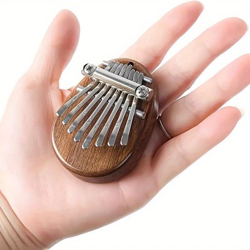1pc 8 Key Mini Wooden Kalimba High Quality Exquisite Finger Thumb Piano Musical Good Accessory Pendant Gift