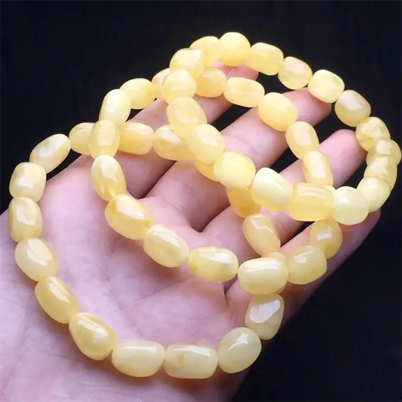 Natural Freeform Beeswax Bracelet Fashion Energy Stone Reiki Healing Crystal Strand Fengshui Gift 1PCS