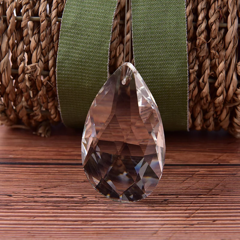 1pc Multi Faceted Bead Hanging Drops Pendants Clear Chandelier Glass Crystals Lamp