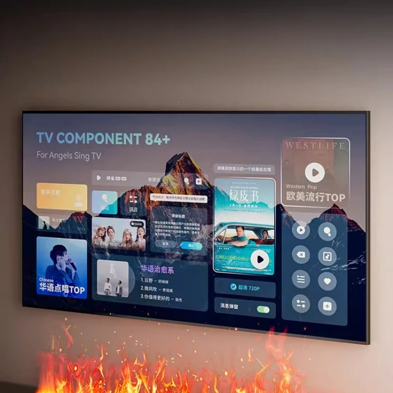 TV Stand Table Modern Entertainment Center Living Room Furniture Electric Fireplace Floating Fernseher Tisch Home Furniture