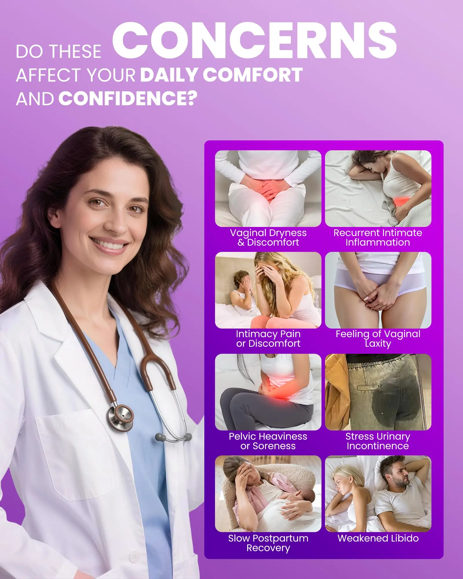 Vaginal Red&Blue Light Therapy Device for Gynecological Vaginitis 660nm 460nm Microcurrent&Vibration EMS Pelvic Floor Trainer