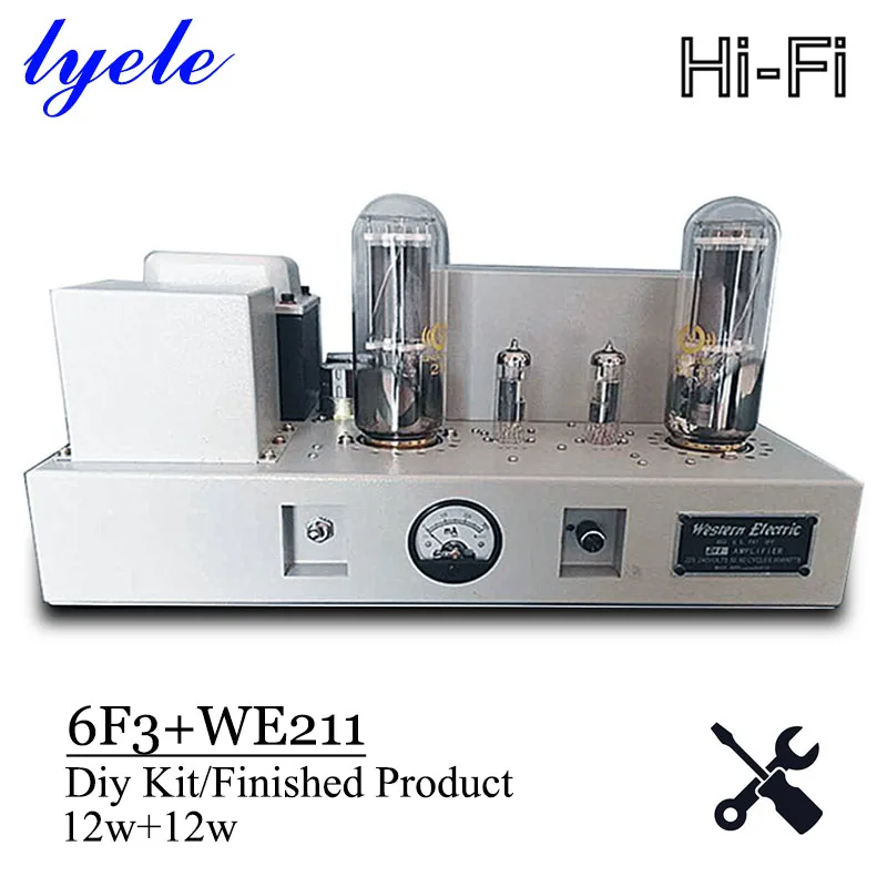 Lyele Audio 6f3 + 211 wzmacniacz lampy elektronowej zestaw Diy Hifi klasa A wzmacniacz dźwięku wysokiej mocy 12W * 2 miernik Vu Single Ended