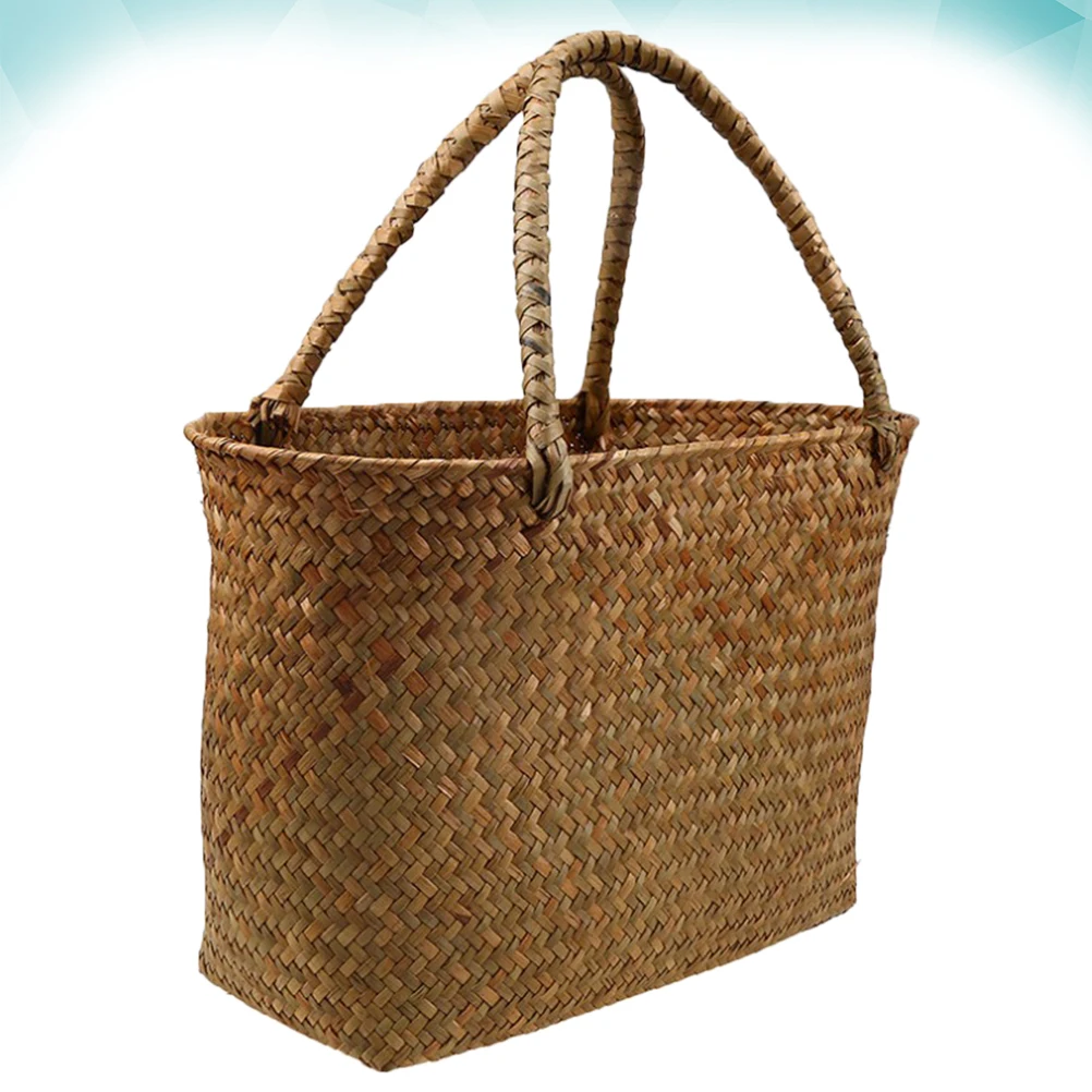 

H made Woven Flower Basket Seagrass Planter Baskets for Plants Storage Bedroom Living Room Kids Bathroom Balcony Outdoor