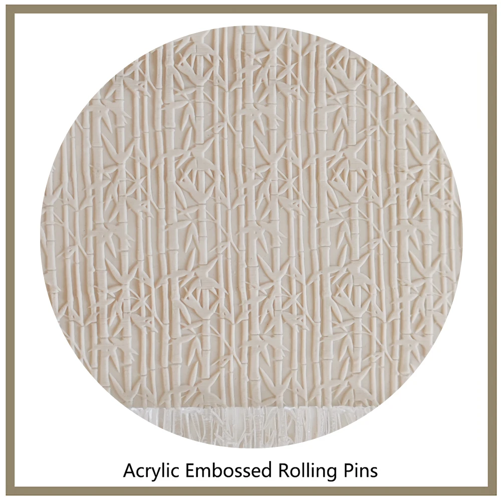 

Embossed Rolling Pins, Bamboo Texture, Ideal for Clay or Bakery Projects