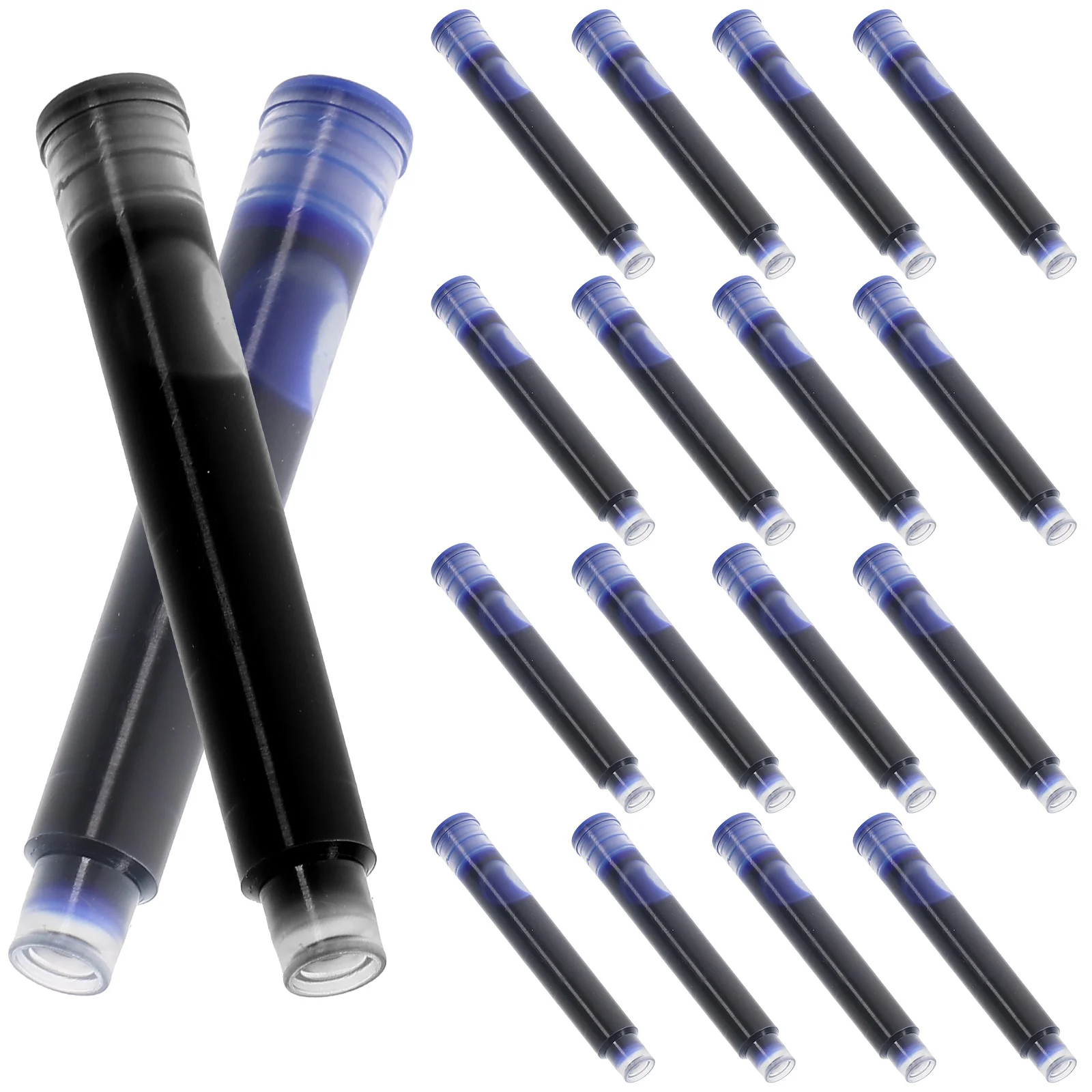 

100 шт., картриджи с чернилами для перьевой ручки, многоразовые, маленькие, быстросохнущие чернила для письма, для практических тетрадей, гладкие, надежные