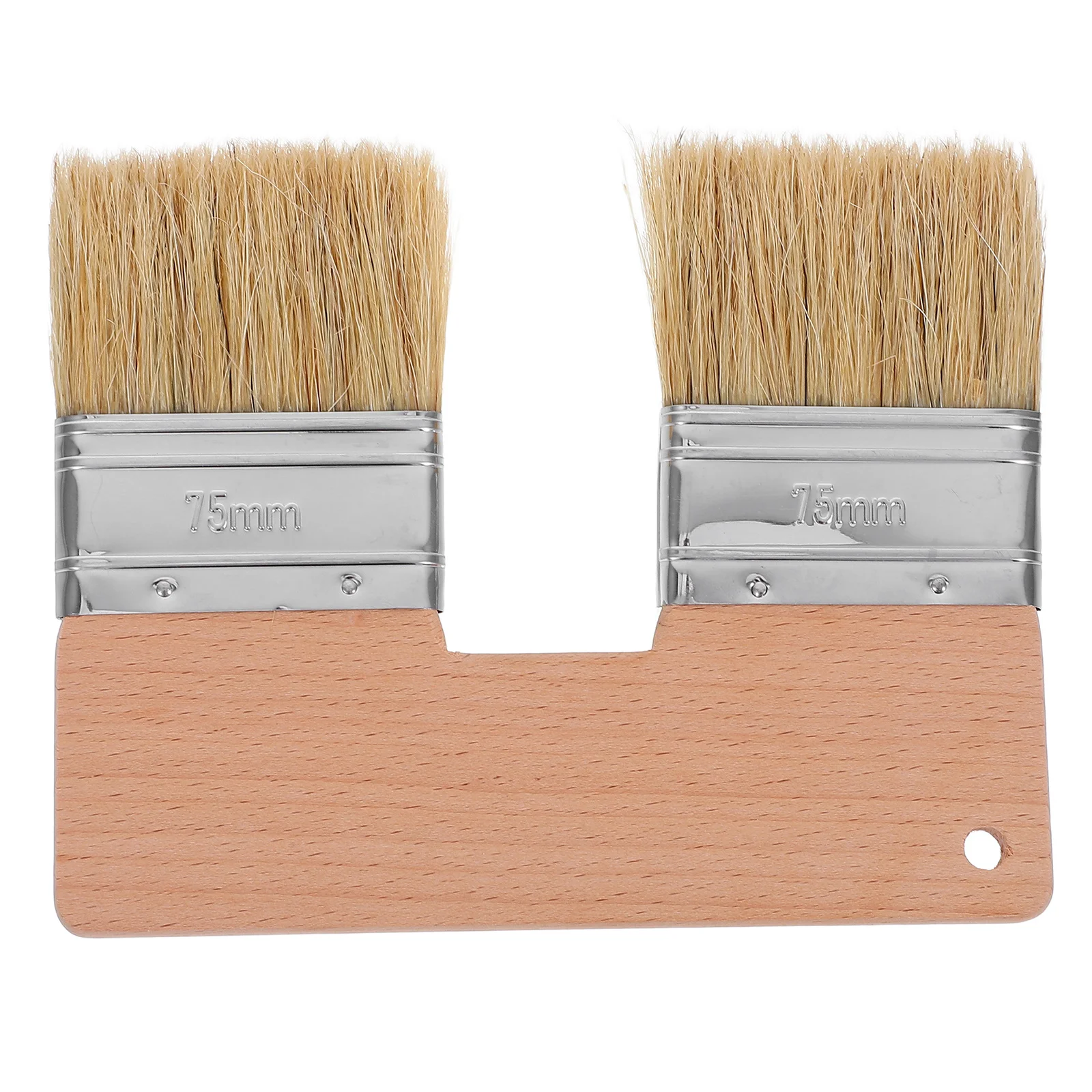 

Double Shaped Natural Pig Bristle Art Flat Brush Double Color Oil Acrylic Paint Brush Painting Supplies