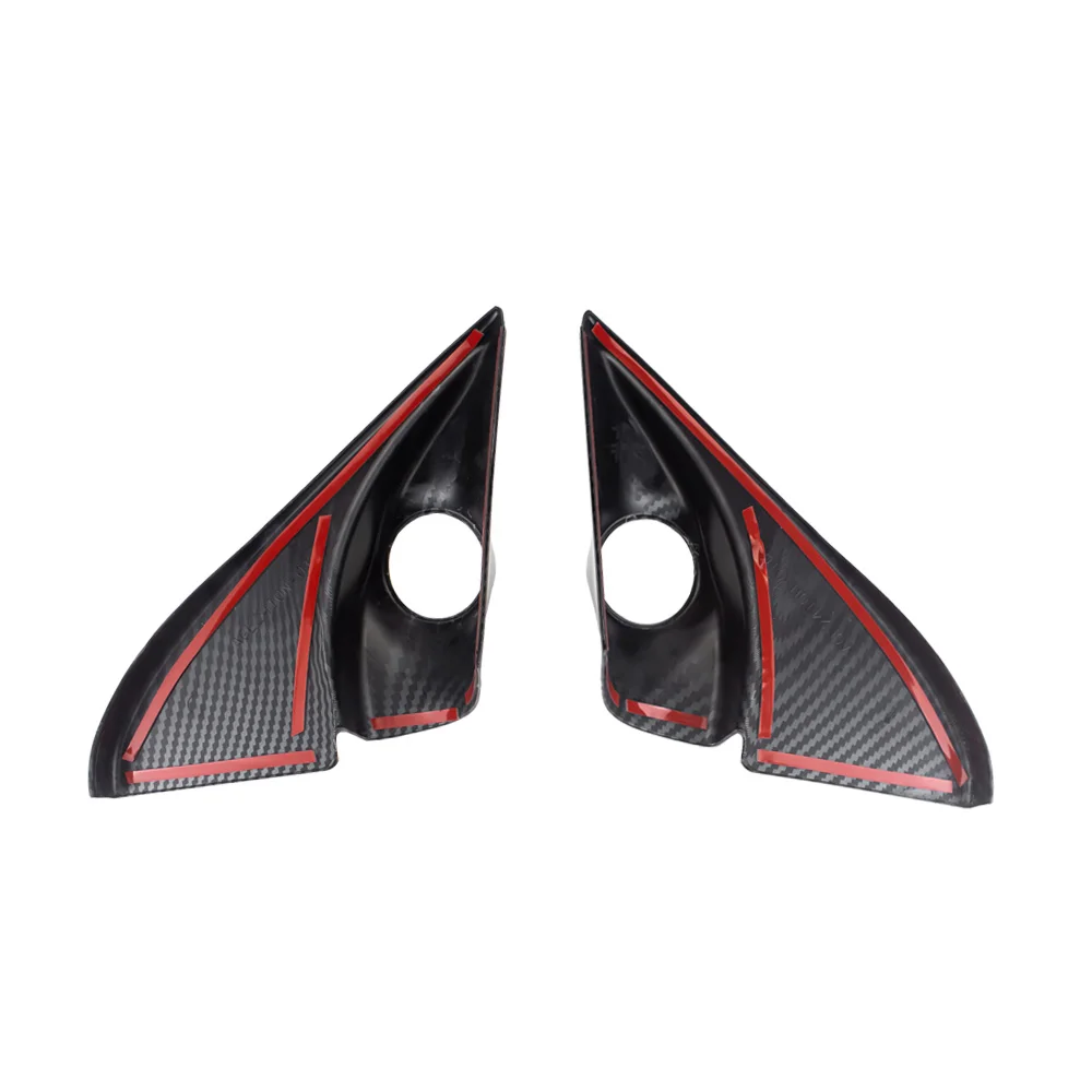 2pcs ABS Carbon Fiber Color Pillar Tweeter Frame Cover Interior Decorative for Mitsubishi Strada Triton L200 2016-2022