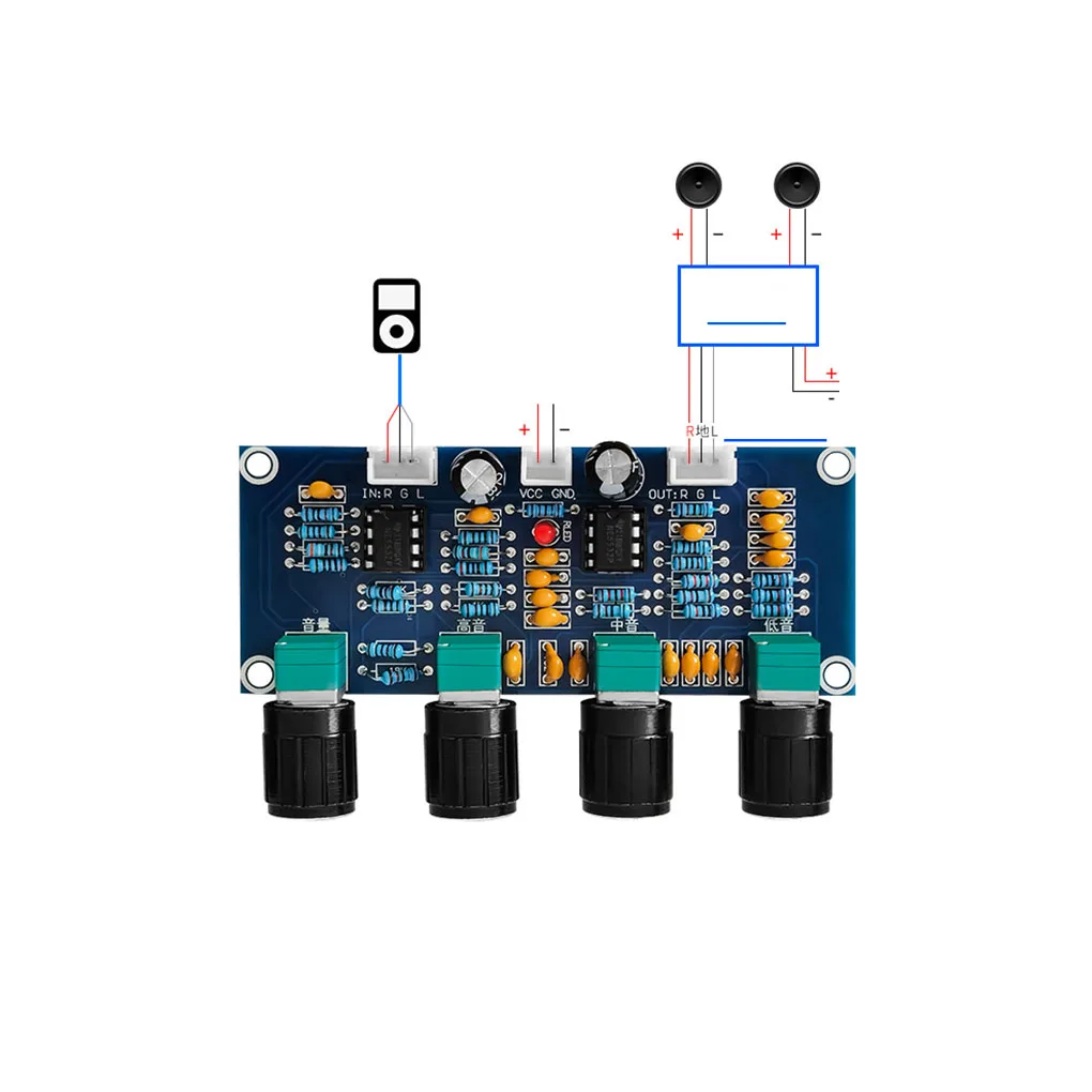 Dual Channel Power Amplifier Board Replacement DC 12-24V Stereo Sound Speaker Amp Module Audio Equipment Modified