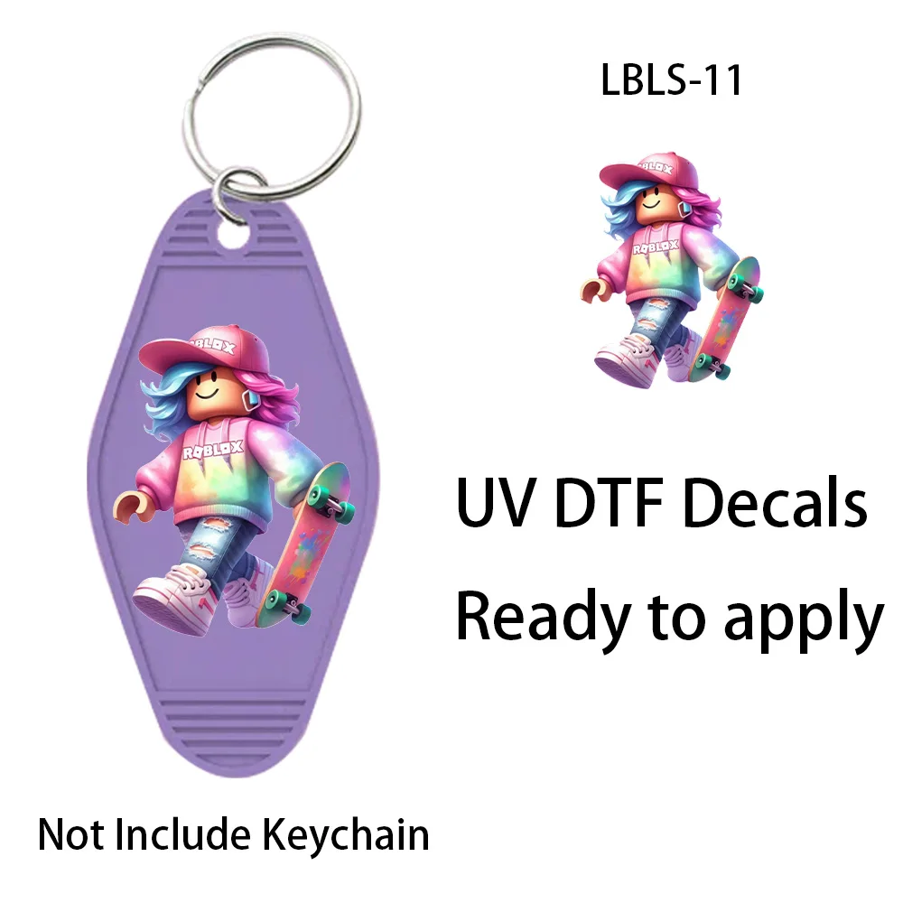 

Fall Roblox Quotes Spooky Boo UV DTF Motel Keychain Decal Ready To Ship Durable Transfer Stickers Prints For Hotel Keychain