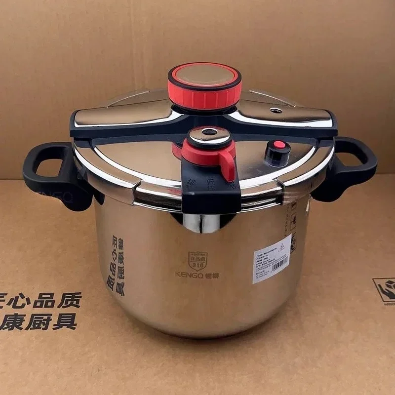 Thickened 316 Stainless Steel Pressure Cooker Large Capacity, Household Pressure Pot for Gas Stove and Induction Cooker