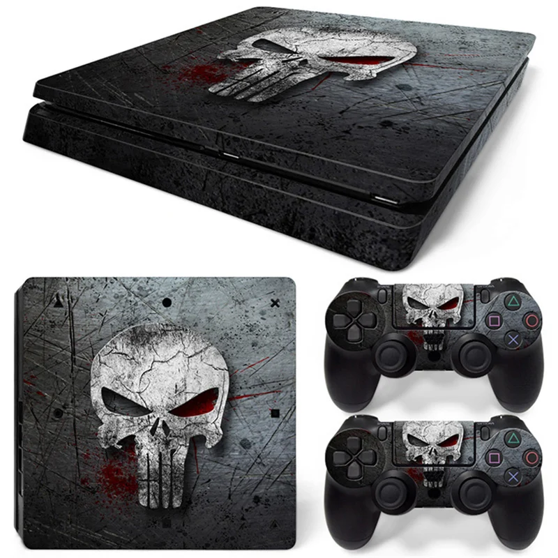 

Наклейка с изображением черепа 0158 PS4 Slim, наклейка для консоли ps4 slim и 2 контроллеров, тонкая виниловая наклейка