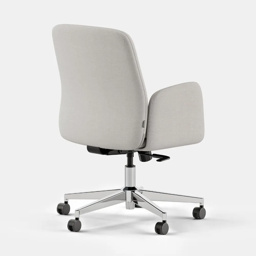 كرسي مكتب حديث من Softside Mid Century، قماش - أذرع قابلة للإزالة وتصميم منتصف الظهر مع راحة فاخرة تشبه سحابة - قابلة للتعديل