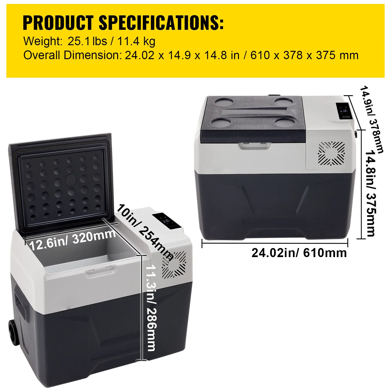 Succebuy 20/22/35/45/55L Auto Koelkast Mini Koelkast Vriezer Draagbare Compressor Koeler 12/24V DC 110-240V Ijsbox voor Camping